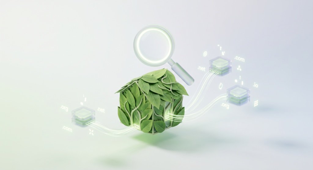 Ev ve bahçe e-ticaret hosting ve alan adı analiz konsepti
